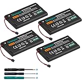 Uwayor 4 Pack HAC-006 Battery Replacement for HAC-015 HAC-016 Left & Right Joy Con Controller with Disassembly Tools 3.7V 525