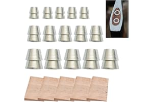 XQSL 20 Pcs Safety Round Handle Wedges, Wood & Metal Wedges Handle Metal Wedge Hammer Handle Steel Wedges Wedge Kit for Axe Claw Hammer Sledge