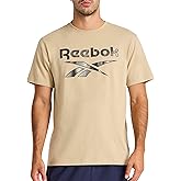 Reebok Mens Short Sleeve Graphic Crewneck T-Shirt, Standard Fit, Lightweight Cotton-Poly Fabric