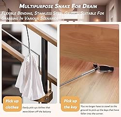 63 Inch Sink Drain Snake, Drain Clog Remove Tool