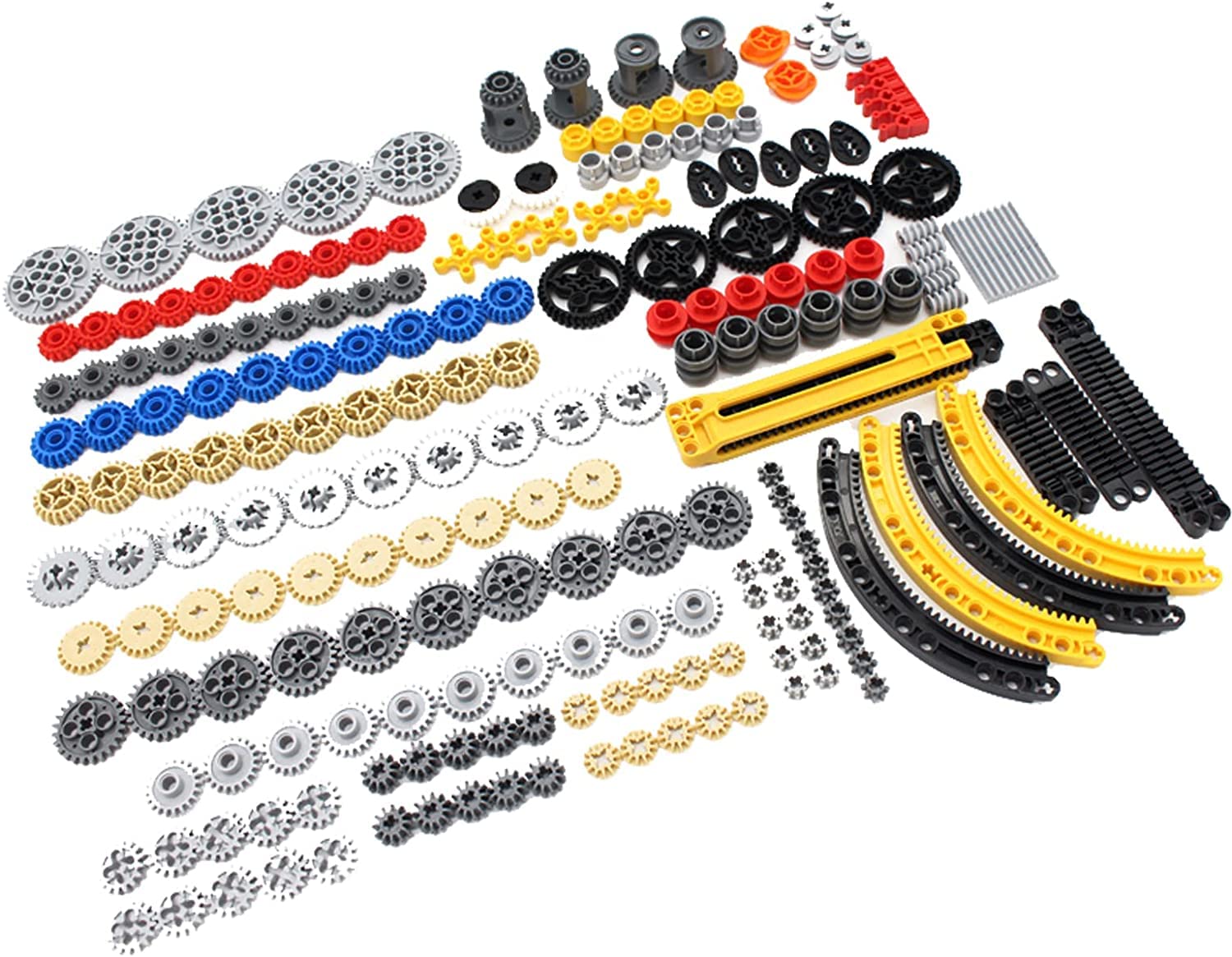 SEEMY 233PCS Gear Set for Technical-Series Parts Compatible with Lego Technic Parts, Liftarm, Pins, Axles, Connectors for Technic Building Blocks Set (Gear Set)