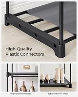 SONGMICS Clothes Wardrobe Portable Fabric Wardrobe 2 Hanging Rails 140x43x174 view 6