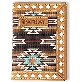 ARIAT Trifold Southwest Diamond Lace Wallet, Brown