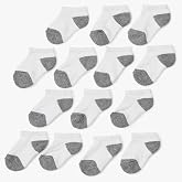 Amazon Essentials Unisex Kids and Toddlers' Cotton Low Cut Ankle Socks, 14 Pairs