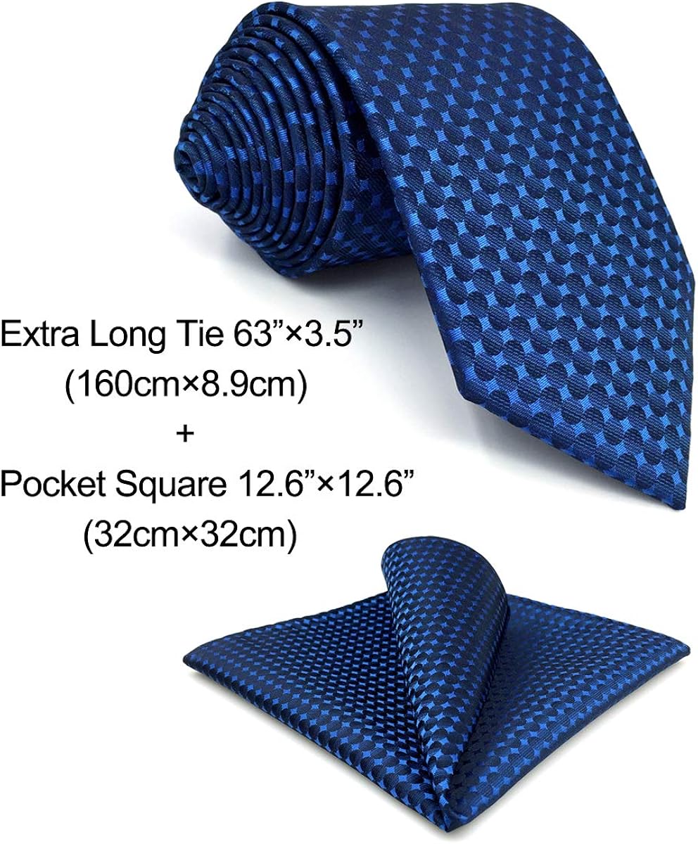 S/&W SHLAX/&WING Herren Krawatte Sets Extra Lang for Suit Seide
