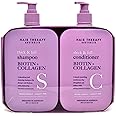 Hair Therapy Australia Thick & Full Shampoo & Conditioner Set | Biotin + Collagen | Deep Nourishing, Strenghtening, Softening, Purple