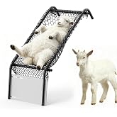BUYYAH Deck Chair for Sheep | Heavy Duty Metal Goat Chair for Hoof Trimming, Adjustable Width 10"-16" Kick Plate, Suitable for Sheep, Goat, Lamb, Pony