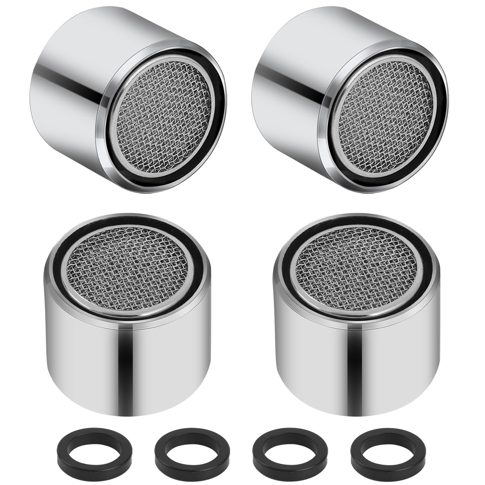 Photo 1 of 4 Pcs Faucet Aerator 55/64 Inch Filter With Brass Shell 22mm Female Thread - Kitchen Bathroom Sink Replacement Parts With Gasket