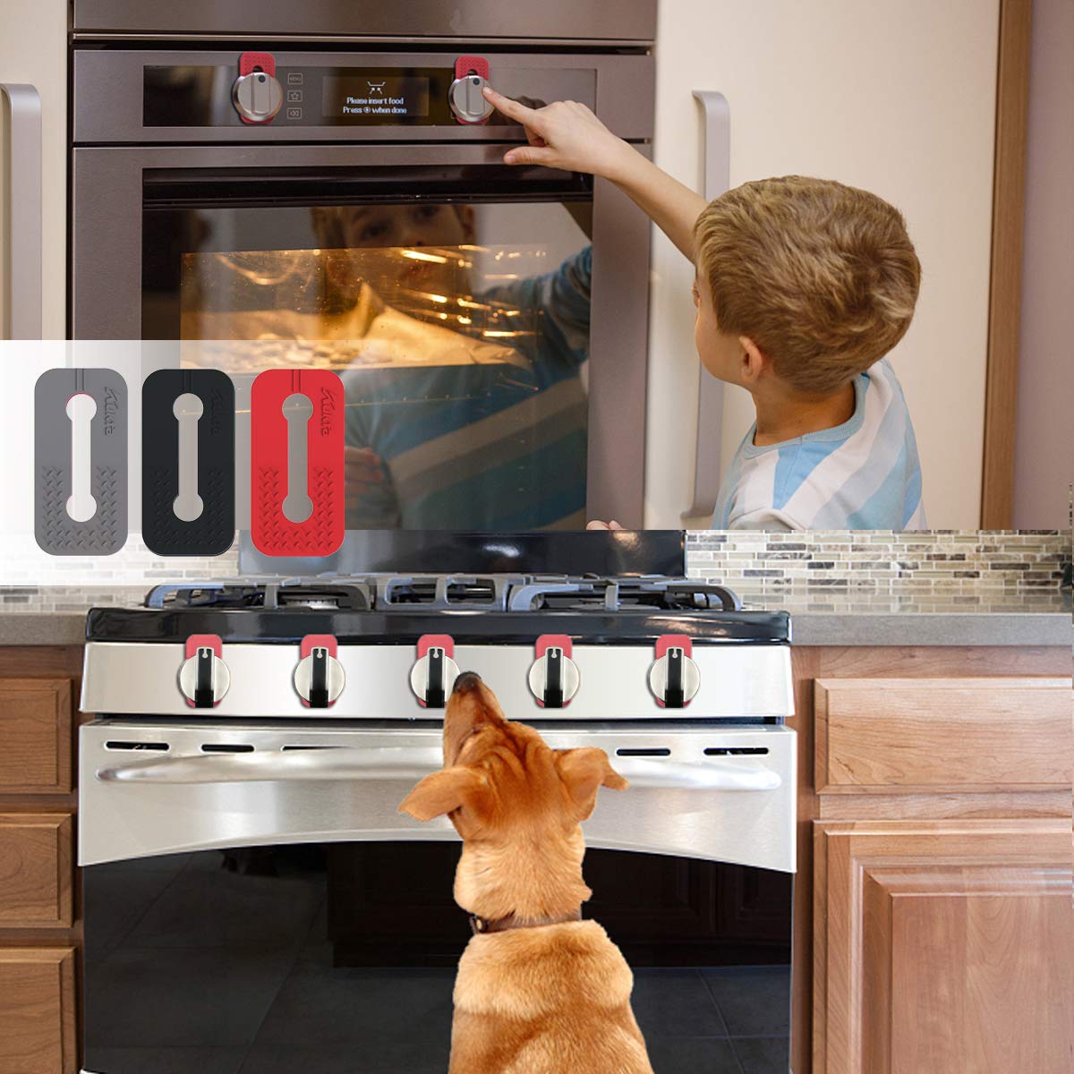 4 Pezzi Copri Manopole Forno A Prova Di Bambino - Sicurezza Cucina Per Bambini (Trasparente) - Foto 5