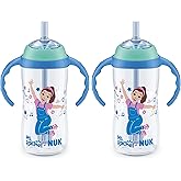 NUK First Choice Ms. Rachel Learner Straw Sippy Cup, 10 oz. Baby and Toddler Cup with Straw, Spill Proof, 2 pack