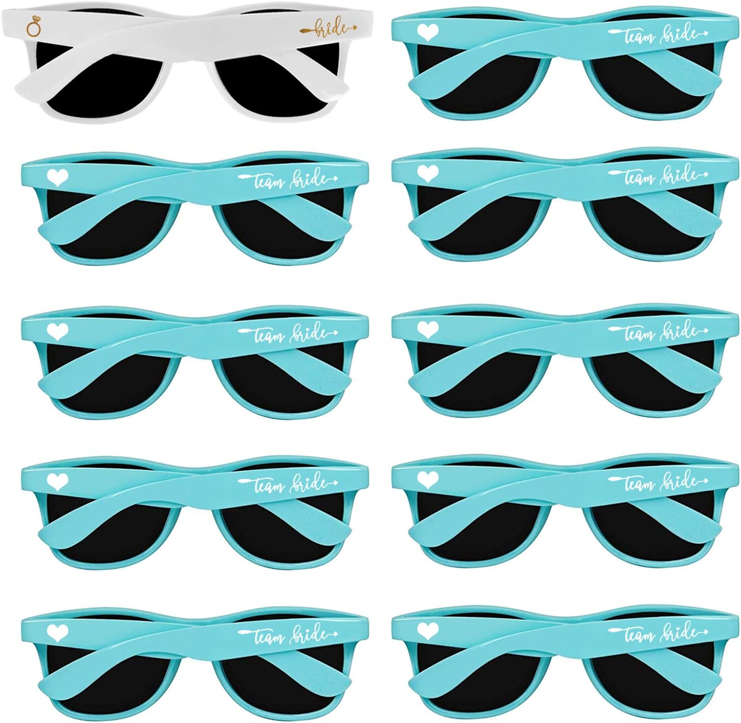 NewShun Bridal Shower Supplies Wedding Favor Bridesmaid Gifts 10pcs Bachelorette Party Sunglasses