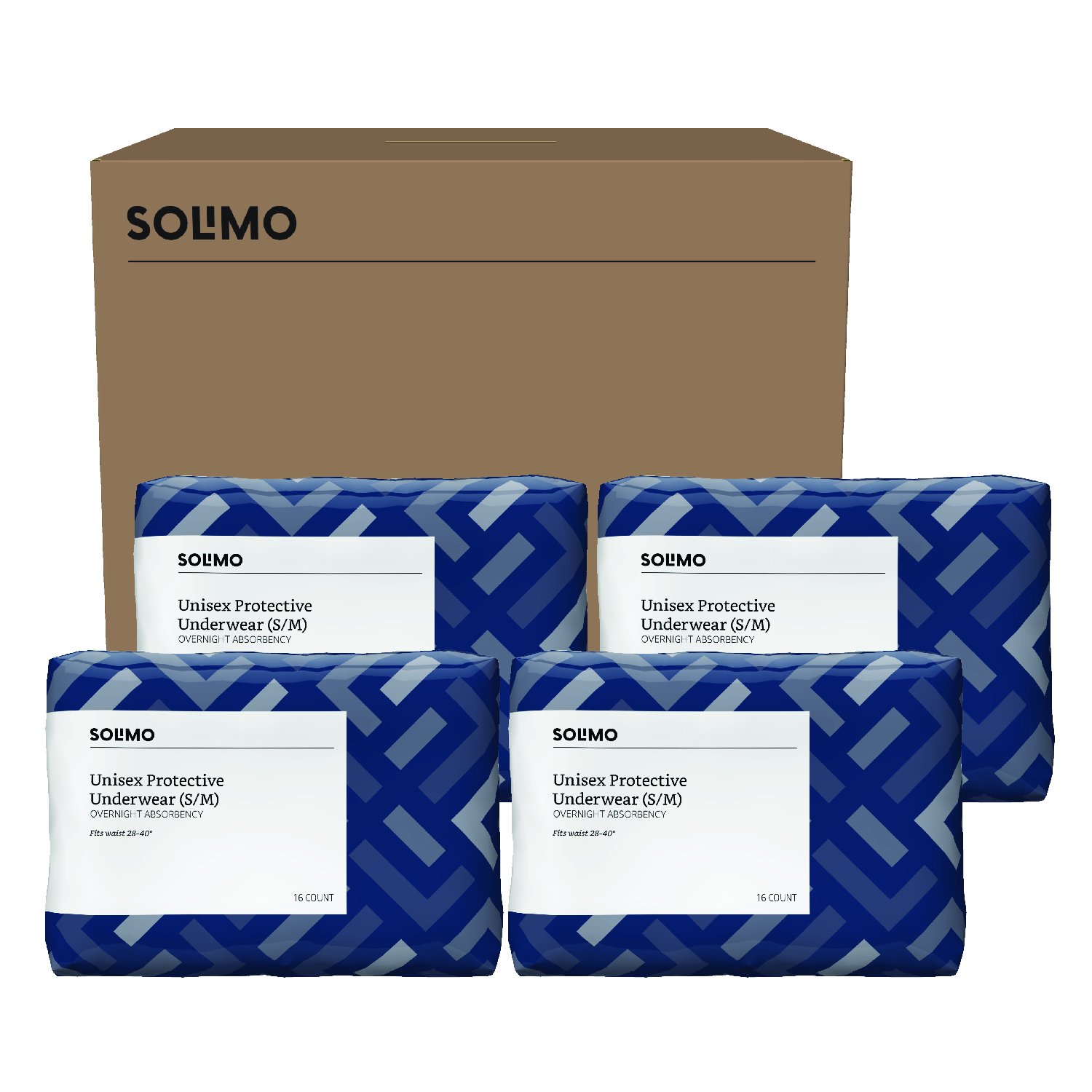 Amazon Brand Solimo Incontinence Underwear for Men and Women