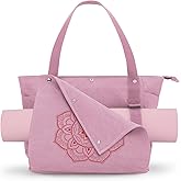 Gonex Yoga Mat Bag, Yoga Gym Bag Tote Bag with Multi Pockets For Women Men, Canvas Yoga Mat Carrier Take in Out Mat Easily For Pilates Travel Workout Office