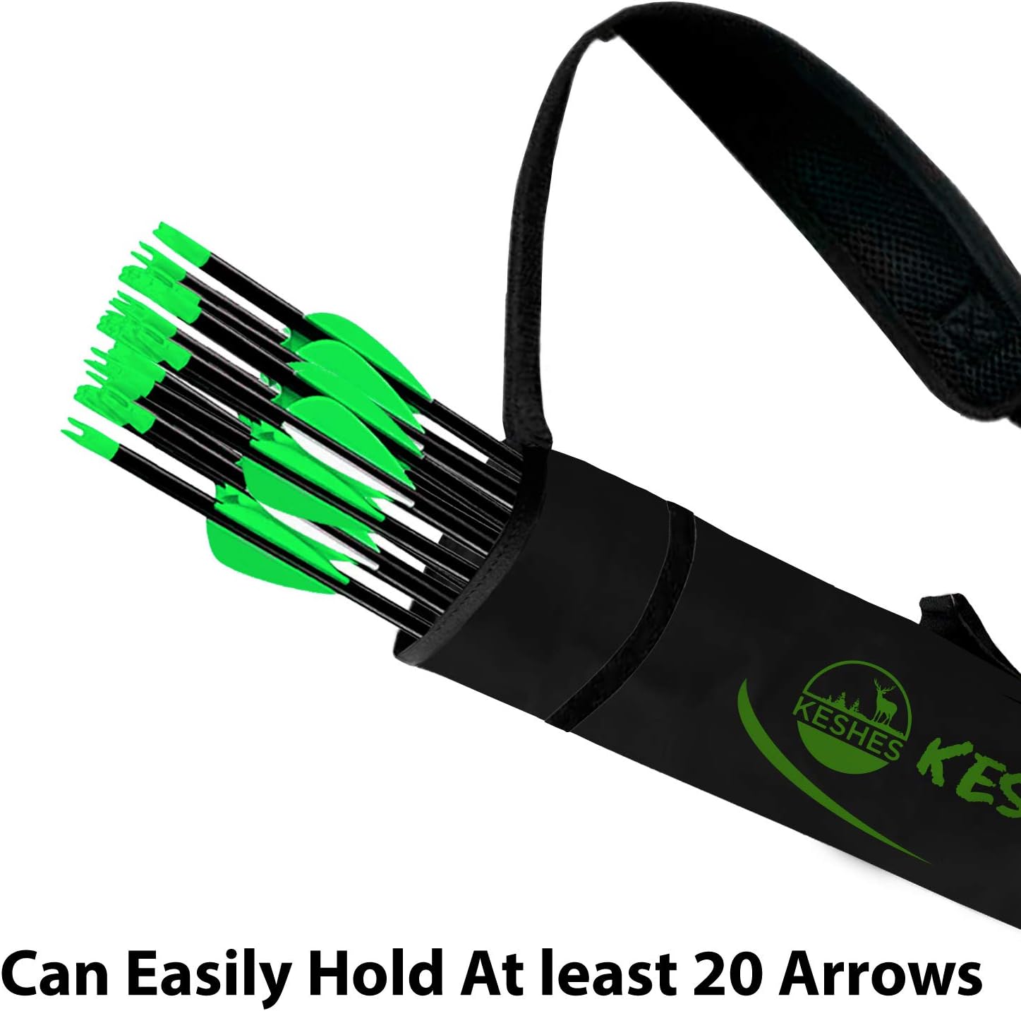 KESHES Archery Back Arrow Quiver Holder - Adjustable Quivers for Arrows, for Bow Hunting and Target Practicing; Youth and Adults (Black) : Sports & Outdoors