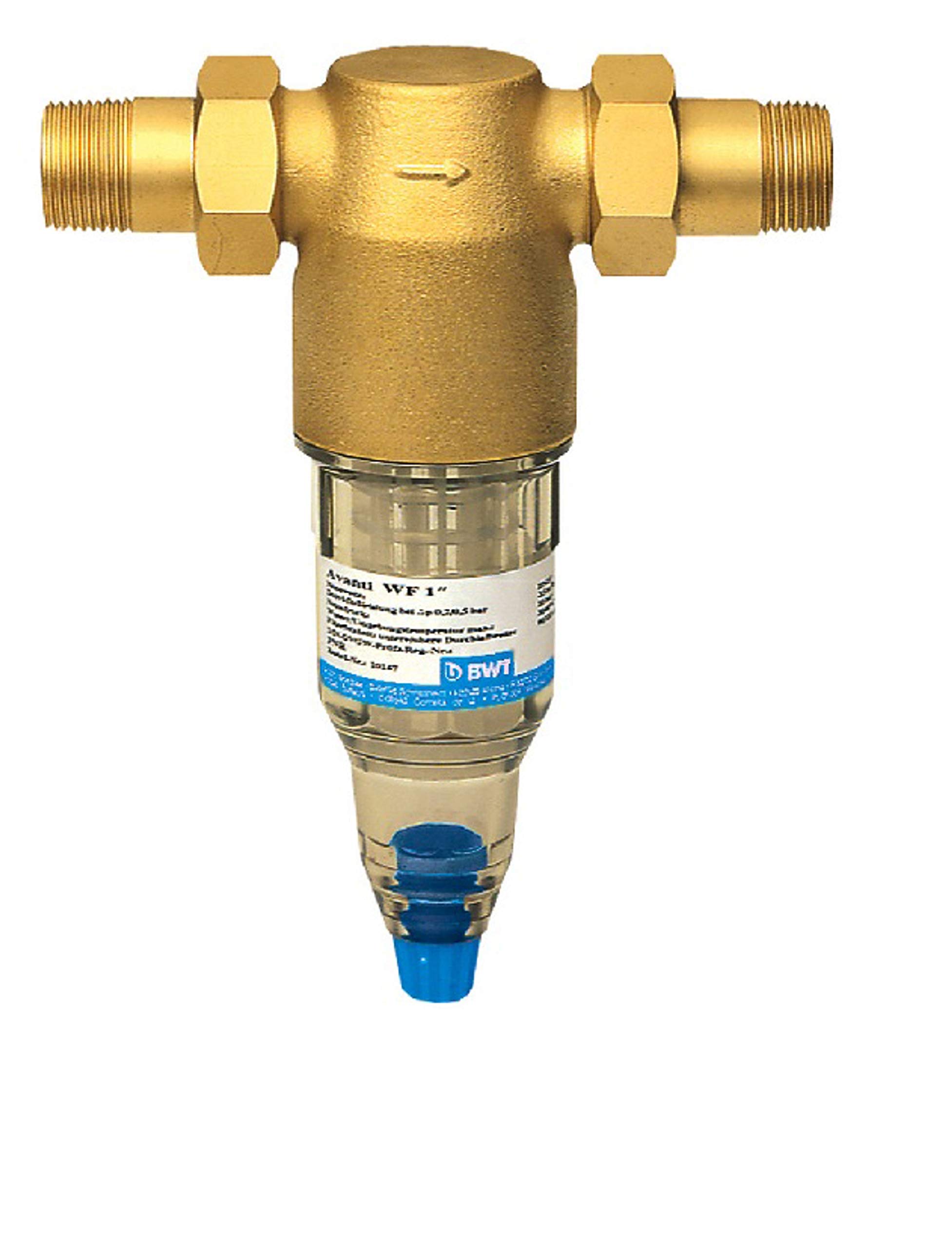 BWT Protective filter Avanti WF 1 inch DN 25 water filter 50063, filter,Gold, Blue