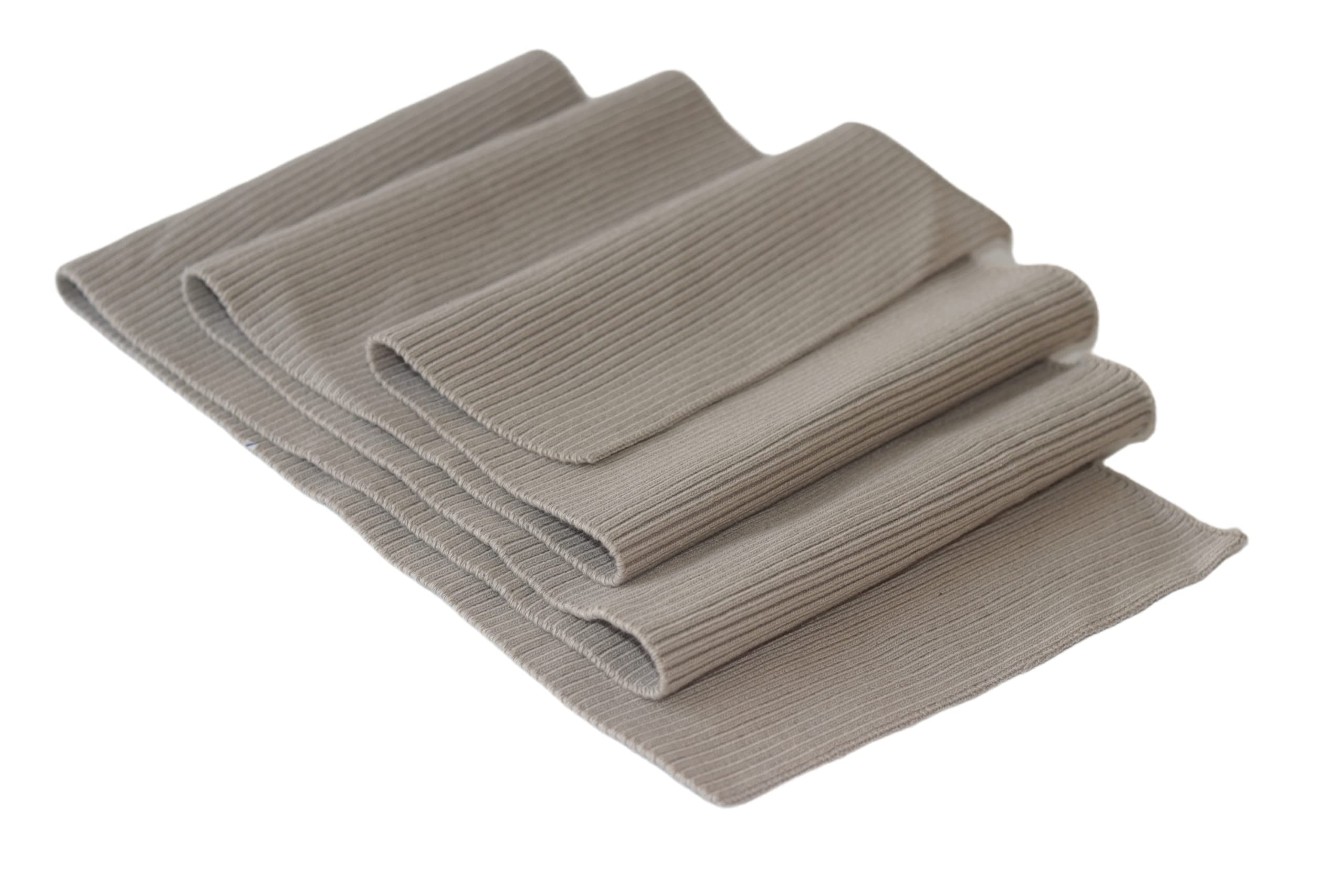 TinaKim Ribbing Fabric,Waistbands Hem Cuffs Ribbing Jersey Trim Material,for Jacket Sweatshirt Pants Sewing (Light Grey, 36x6in)