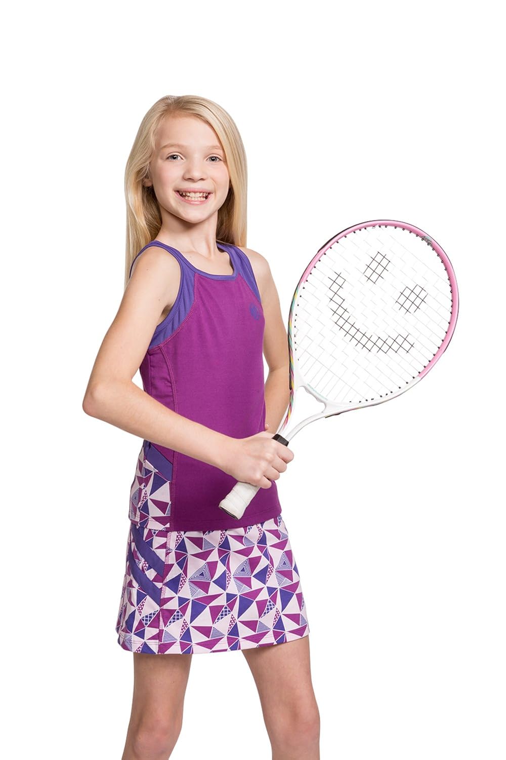 Street Tennis Club Girls Tennis Tank and Skirt Set with Built in Shorts