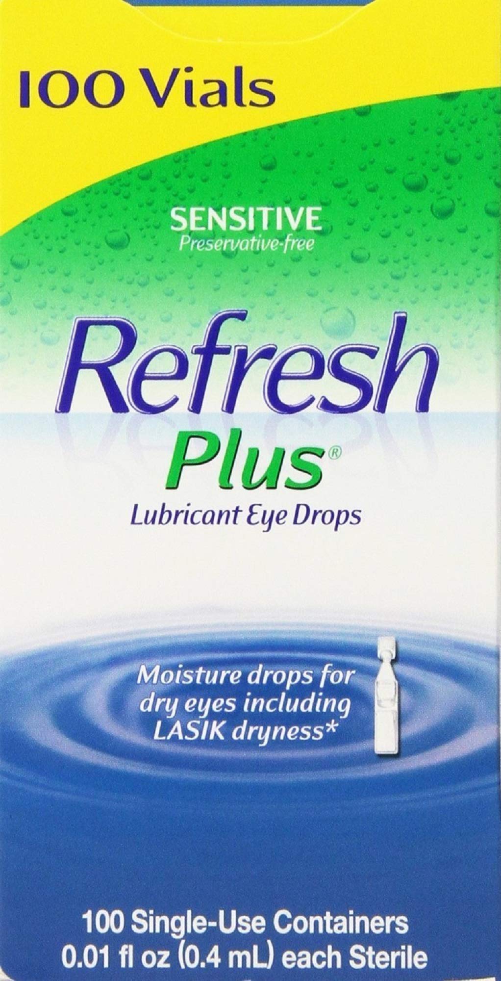 Allergan Refresh Plus Lubricant Eye Drops Single-Use Vials 1Pack (100 ct ) klk#Gskx