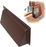 Timloc Brown Hooded Vent Cover 9x3 Inch Air Brick Grille Extractor Guard view 1