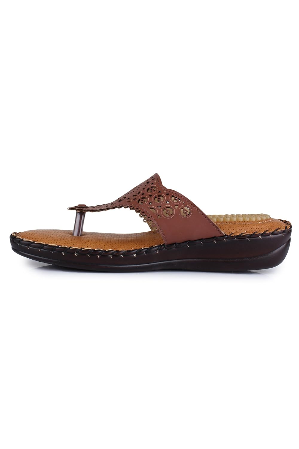 la shades ls-2004 brown doctor sole orthopaedic slippers for women