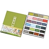 Kuretake GANSAI TAMBI Watercolor Paint Set 24 Colors II - Art Nouveau, Professional-Quality Art Supplies for Artists Adult Painting Sketching, Non-Toxic, Made in Japan