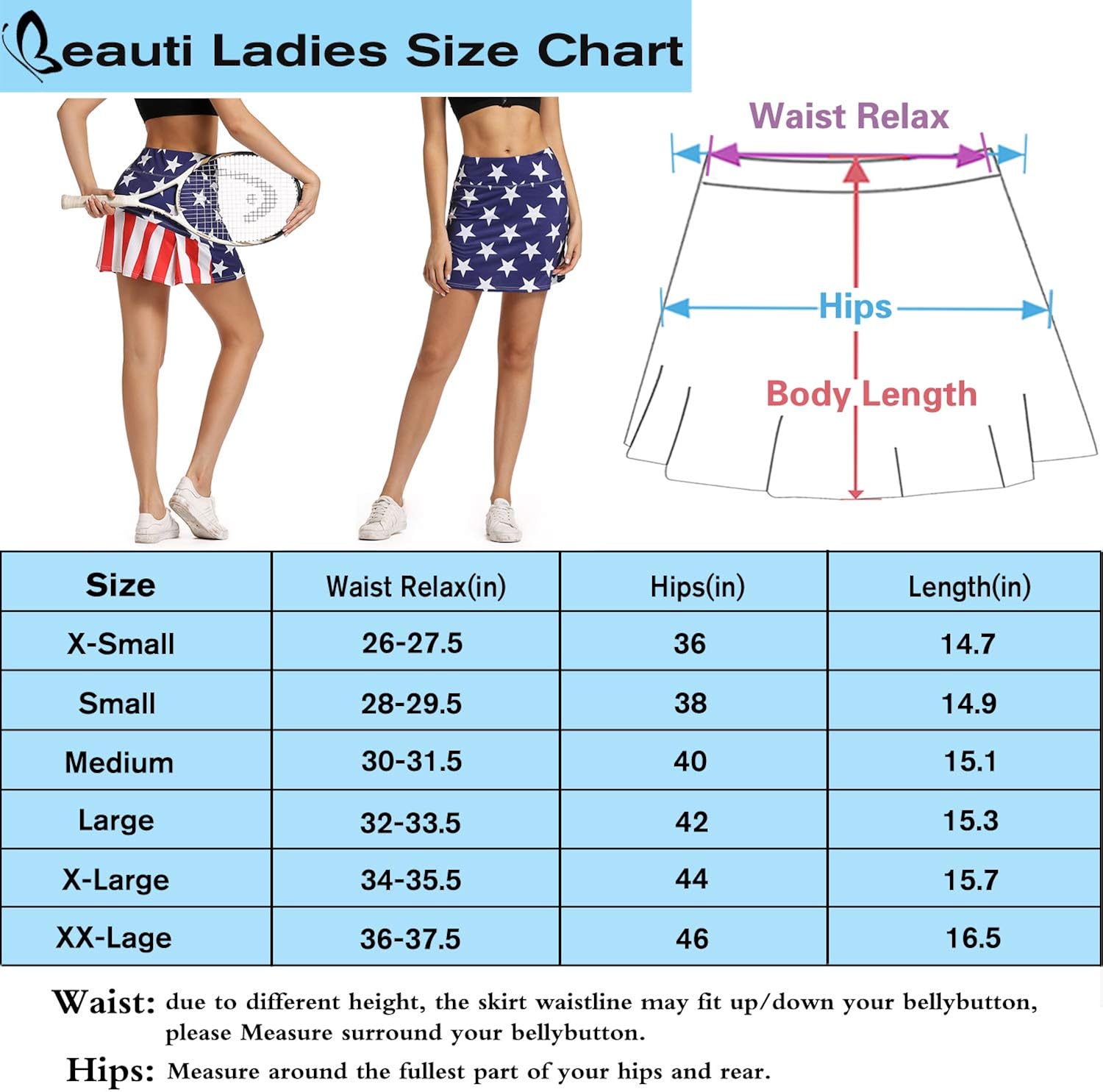Ibeauti Womens Back Pleated Athletic Tennis Skorts Golf Skirts with 3 Pockets Mesh Shorts for Running Active Workout: Clothing