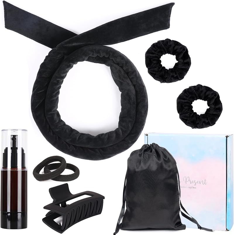 AliLeader Heatless Curlers Headband Soft Velour No Heat Hair Curlers Overnight