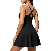 Heathyoga Tennis Dresses for Women Athletic Dress with Shorts Underneath Workout Dress with Pockets Summer Golf Outfits