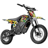 Electric Dirt Bike for Adults, 60V 21Ah,5000W Peak Motor Full Suspension | 50 MPH Top Speed | Up to 60 Miles Range | 288 N&middot;m Torque | Hydraulic Disc Brakes | All-Terrain Tires | UL2272 Certified