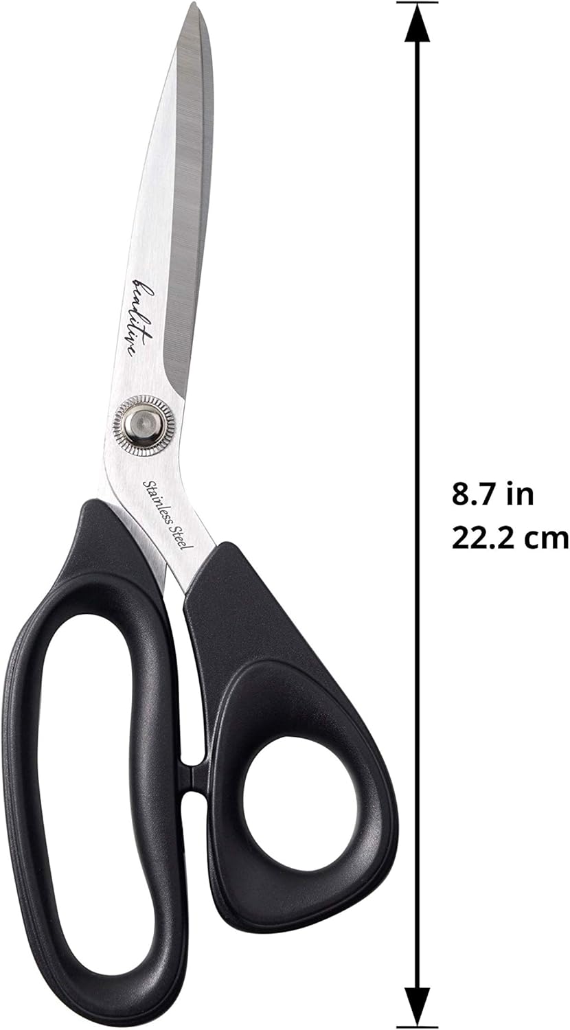 Beaditive Sewing Scissors - 8.5-Inch Stainless Steel Fabric Scissors - Professional Scissors for Easy Cloth Cutting & Quilting - Comfortable Craft Tailor & Dressmaker Shears: Home Improvement