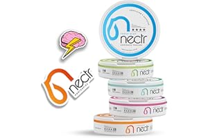 Nectr Nootropic Energy Pouches Variety Pack – Iced Mango, Mild & Fresh Mint, Berry Blast, Glacial Green, Atomic Apple • 62.5 mg Cognizin, 30 mg Caffeine • 16 Sugar-Free Pouches (6 Pucks)