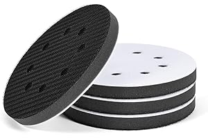 YUCDXFV 4Pack 5 Inch 8 Holes Orbital Sander Foam Pad,Hook and Loop Foam Sanding Pads,Sponge Cushion Buffer Backing Pad for Orbital Sander