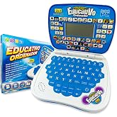 Zeenkind Spanish English Toy Laptop, Learning Toys for Kids 3+ Years Old Spanish Learning Bilingual Toy Computer for Kids, Educational Computer Toys with Alphabet Numbers Words Spelling Math