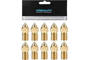 LANKEGU 10PCS Brass 0.4mm Nozzles for Ender 3 V3 SE, Ender 5 S1, 3D Printer Parts High Speed M6 0.4mm Nozzles Kit for Ender 3 V3 SE, Ender 5 S1, Ender 7, Spider 1.0 Hotend