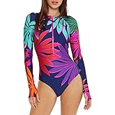 Trina Turk Womens Wailea Zip-up One Piece Swimsuit, Tropical Print, Bathing Suits for Women