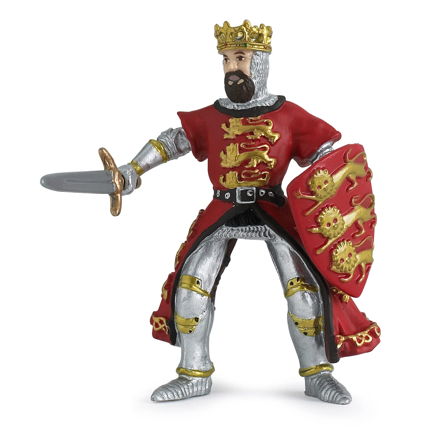 Papo - Realistic Red King Richard Figure - Ages 3+ - Fantasy & Medieval Collection - Creative Play Royal World - Gift Idea Toy for Girls and Boys