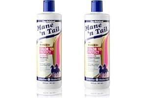Mane 'n Tail Color Protect Shampoo & Conditioner (20 Oz Each) – Sulfate & Paraben Free, Vegan, with Cystine, Quinoa & Meadowfoam Seed Oil for Vibrant, Color-Treated Hair