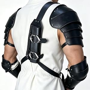 Back Sword Holster PU Leather Sword Holder Adjustable Shoulder Sheath Back Strap Medieval Knight Renaissance Halloween Costum