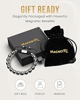 MagnetRX Magnetic Hematite Bracelet MAX Strength 8mm Beads Silver Titan view 7