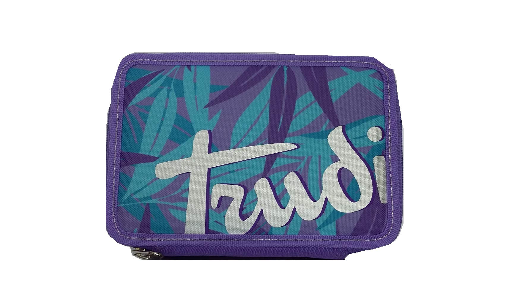 G.P. Trudi School Pencil Case Purple Triple Full 3 Zip 19x13x6 cm