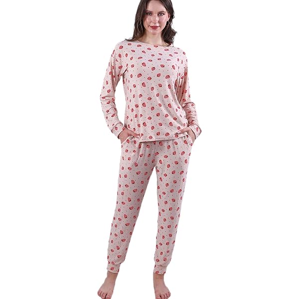 Ensemble Pyjama Femme Doux Coolwife - Haut Manches Longues Et Pantalon Confortable