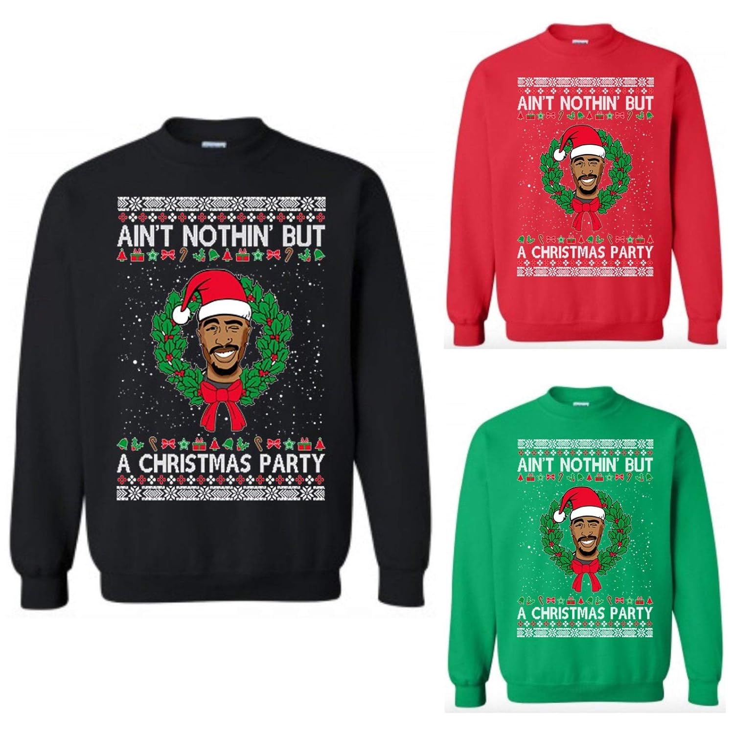 2pac christmas sweater