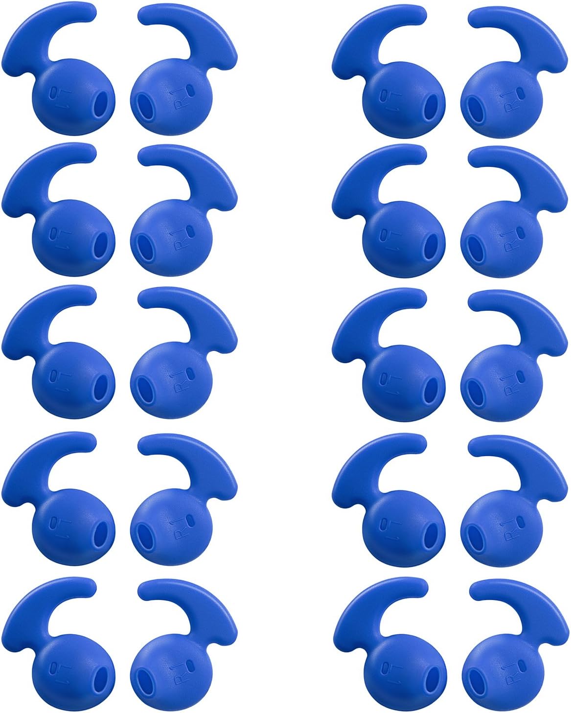 20 Pieces Silicone Earbud Covers Teemade Replacement Ear Hooks Tips Silicone Ear Gels Buds for Sam S7/S7 Edge /S6/S6 Edge Sports Earbuds (Black)