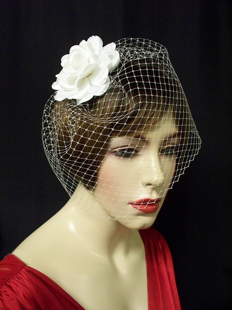 Amazon Com Birdcage Veil Champagne French Blusher 9in Wedding