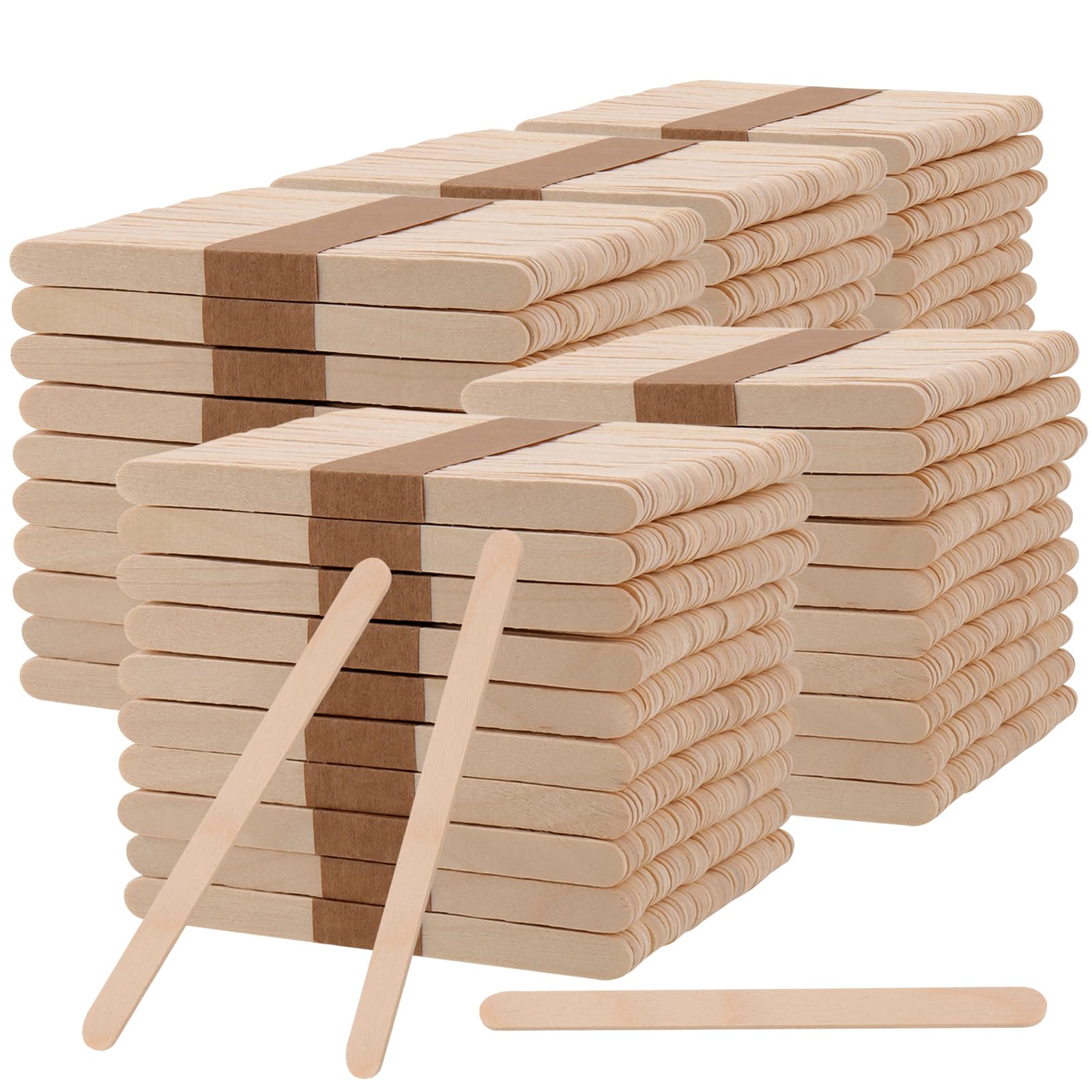 KOHAND 2500 PCS Lolly Sticks, 114 x 10 x 2 mm Wooden Popsicle Craft Sticks, Ice Cream Sticks Lolly Sticks for Crafts, DIY, Decoration, Art Supplies