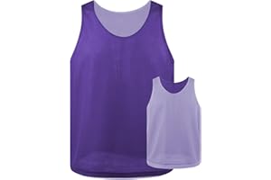 TOPTIE Reversible Training Vests Two Sides Sports Vest Football Jersey, Pinnies for Soccer Team for Adult and Youth