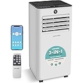 SereneLife 8,000 BTU Portable Air Conditioner, Small AC with Dehumidifier and Fan, Wifi Function, Mini AC Unit with 350 Sq. F