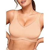 Yisfo Wireless Jelly Push Up Full Coverage Bras for Women V Mesh Seamless No Underwire Comfortable Tshirt Bralettes
