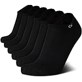 Calvin Klein Womens No Show Socks - 6 Pack Lightweight Cotton Blend Cushioned Low Cut Tab Ankle Socks for Sneakers & Loafers