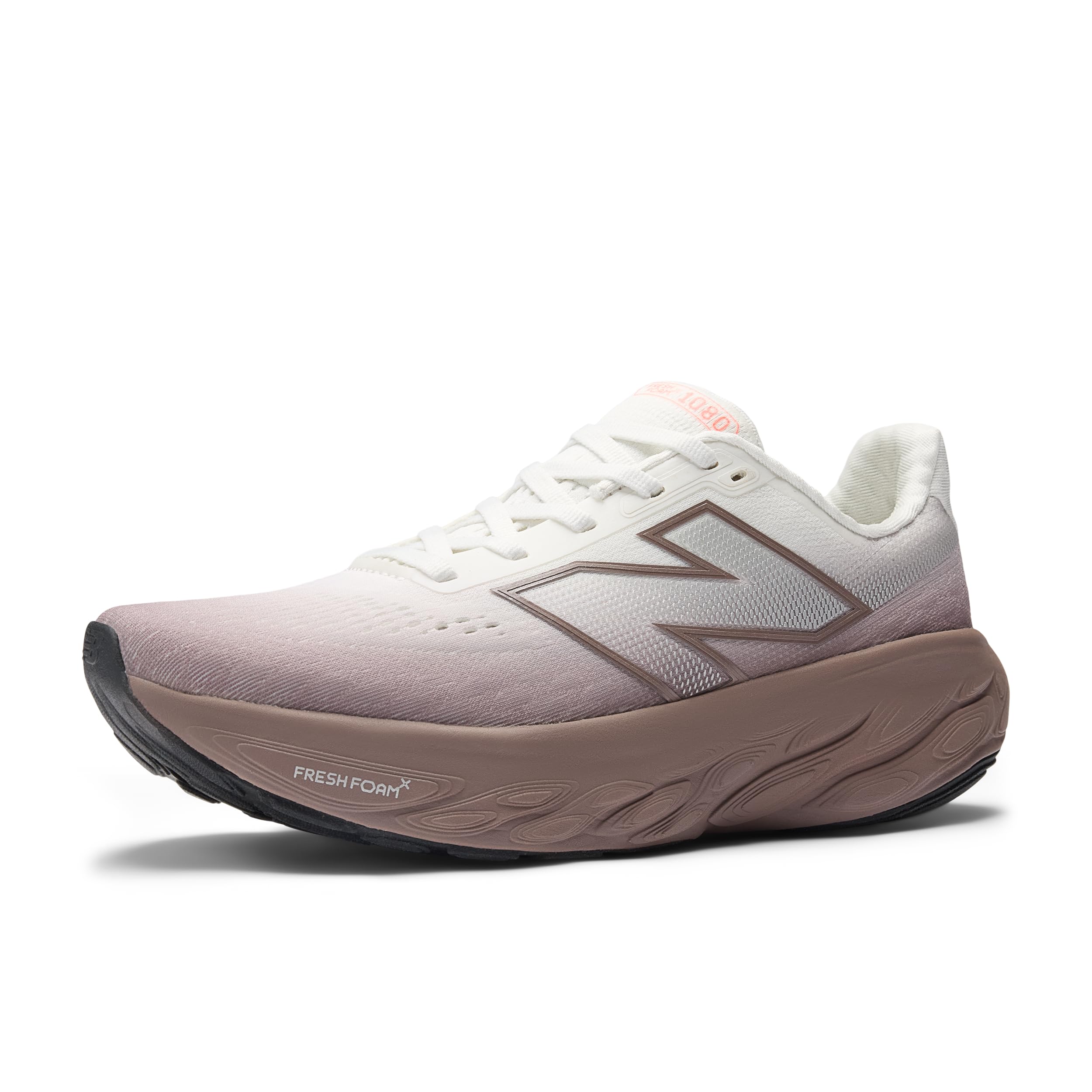 New Balance Women's Fresh Foam X 1080 V14 Running Shoe, Earth Shadow/Reflection/Urgent Red, 7 W Image